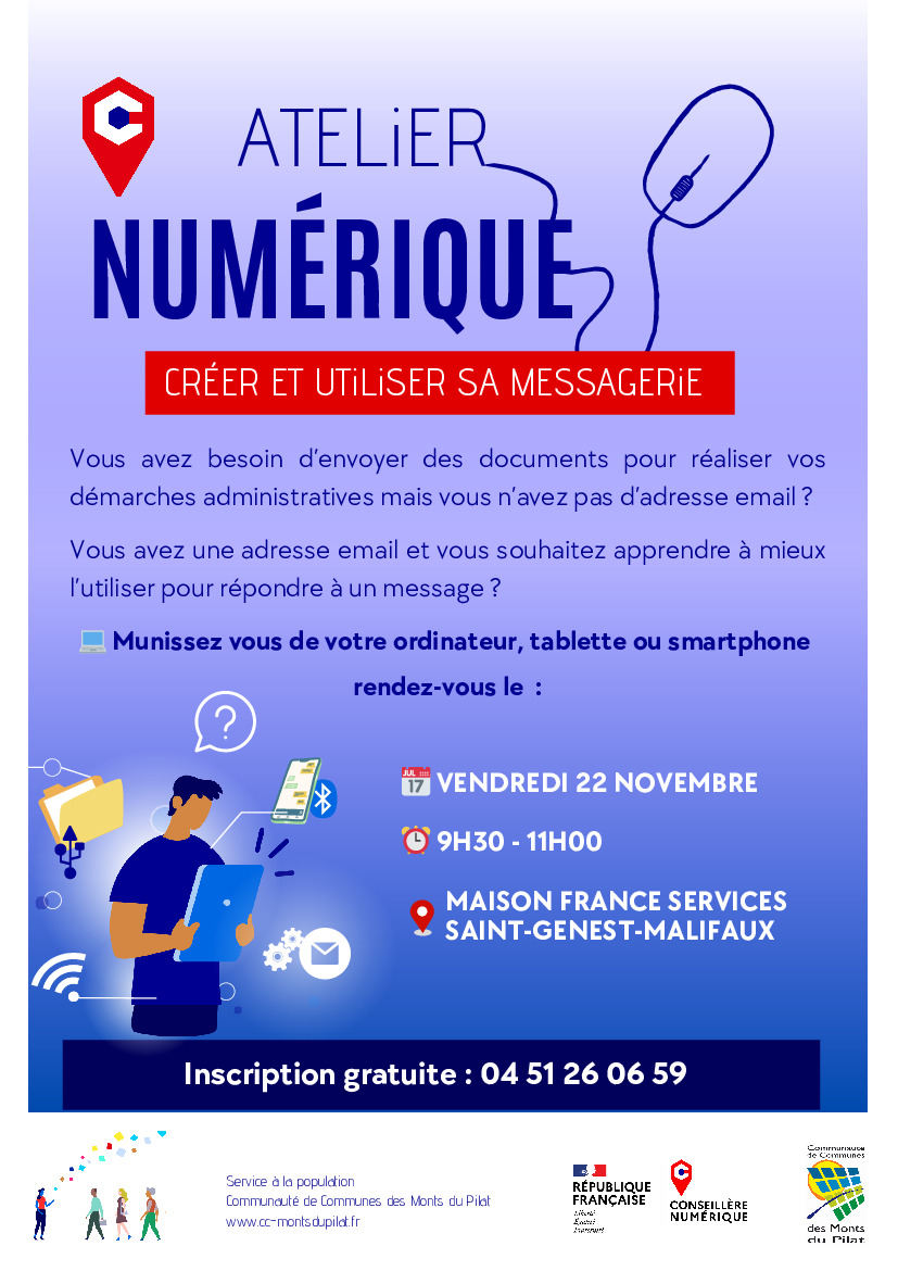 Atelier numérique : Créer et utiliser sa messagerie