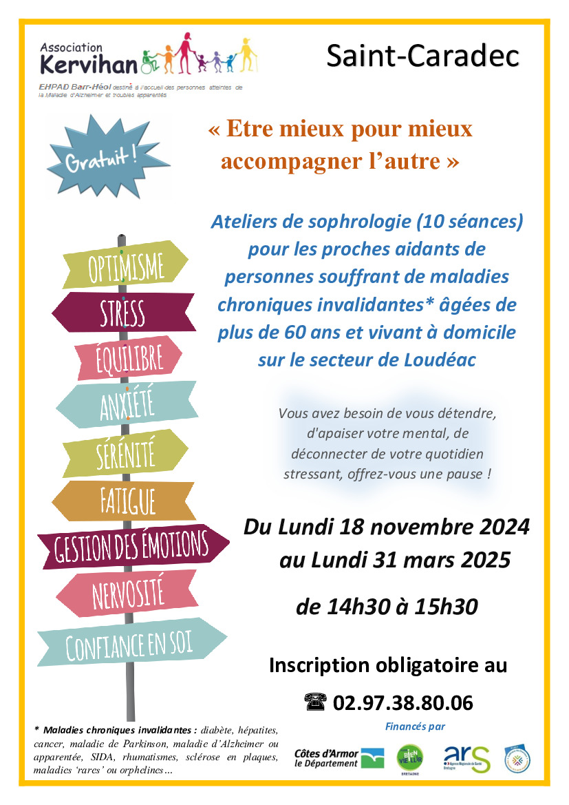 ateliers de Sophrologie pour les aidants familiaux