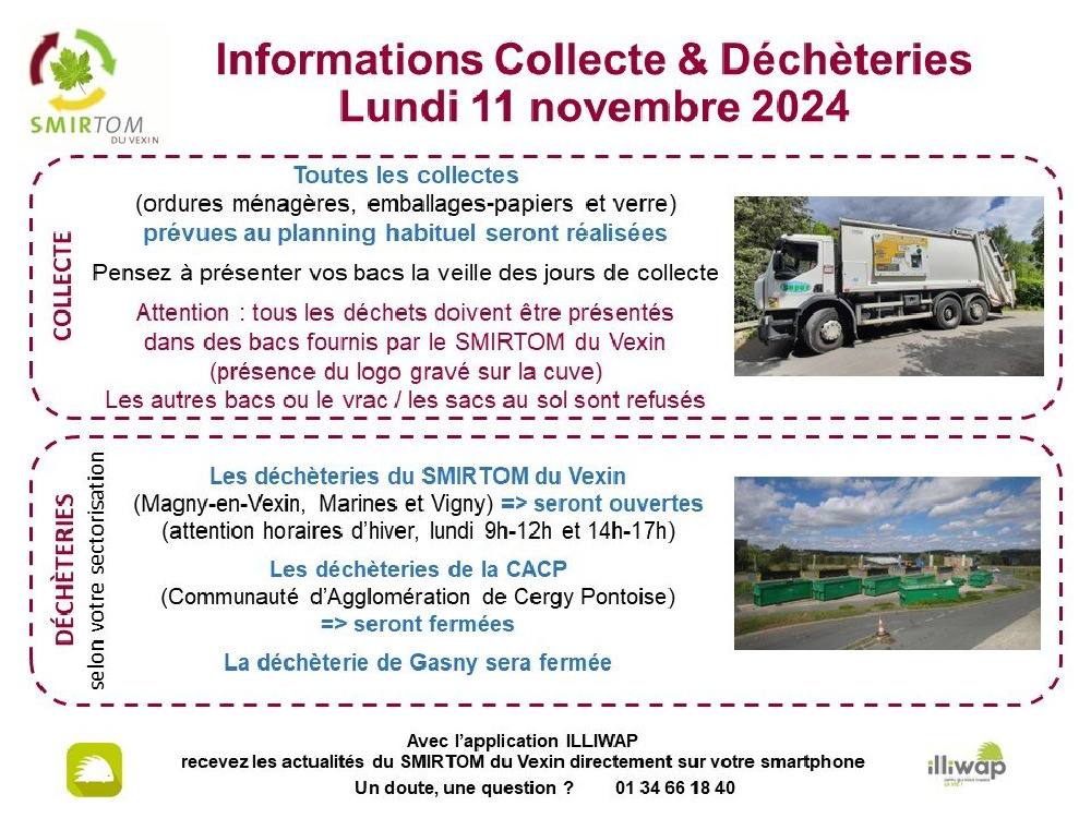 Informations SMIRTOM - 11 novembre