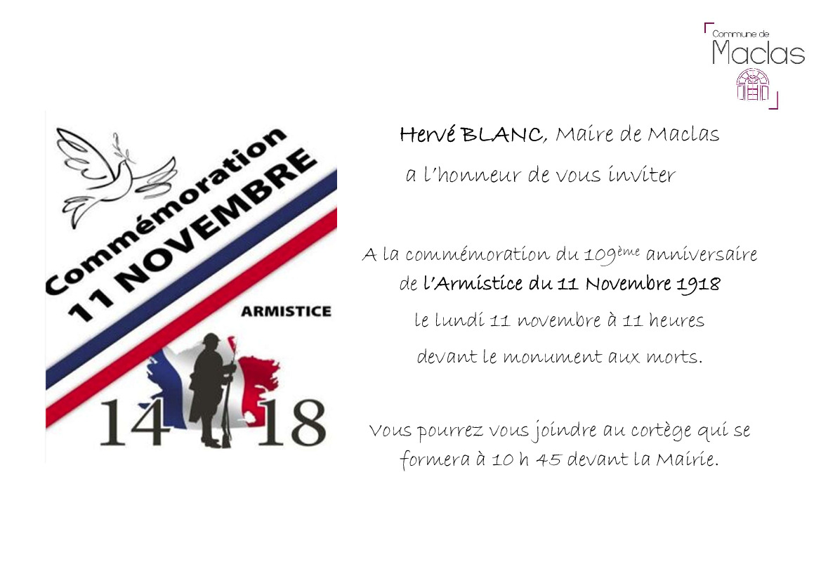 COMMEMORATION 11 NOVEMBRE