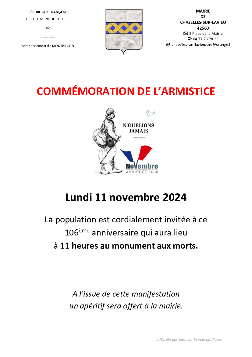 Commémoration du 11 novembre