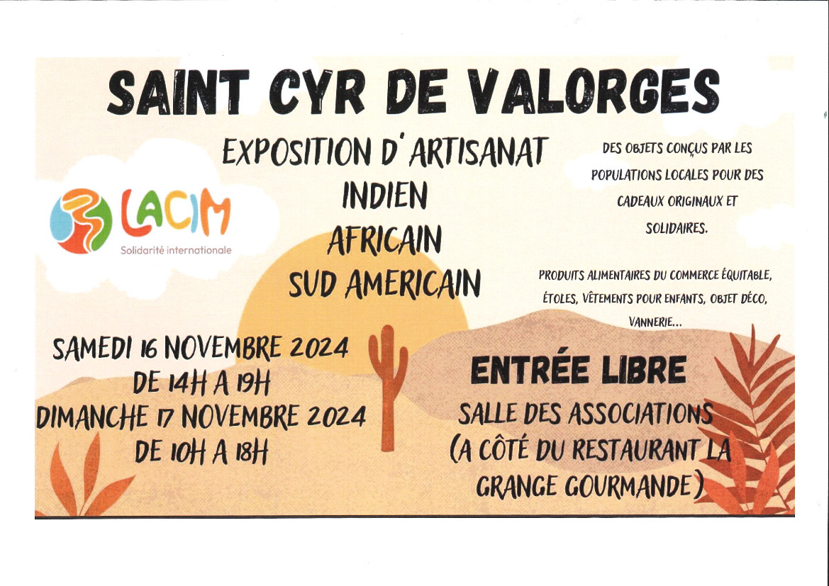 EXPOSITION D'ARTISANAT INDIEN, AFRICAIN et SUD AMERICAIN