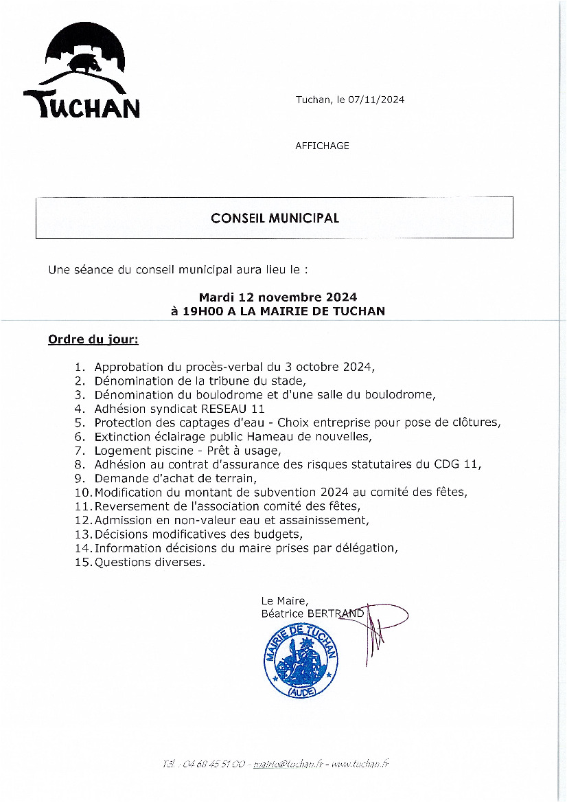 CONSEIL MUNICIPAL