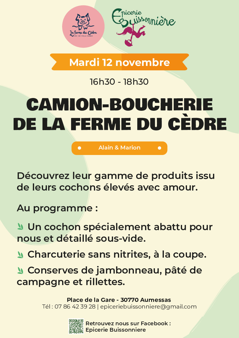 Camion-boucherie de la Ferme du Cèdre