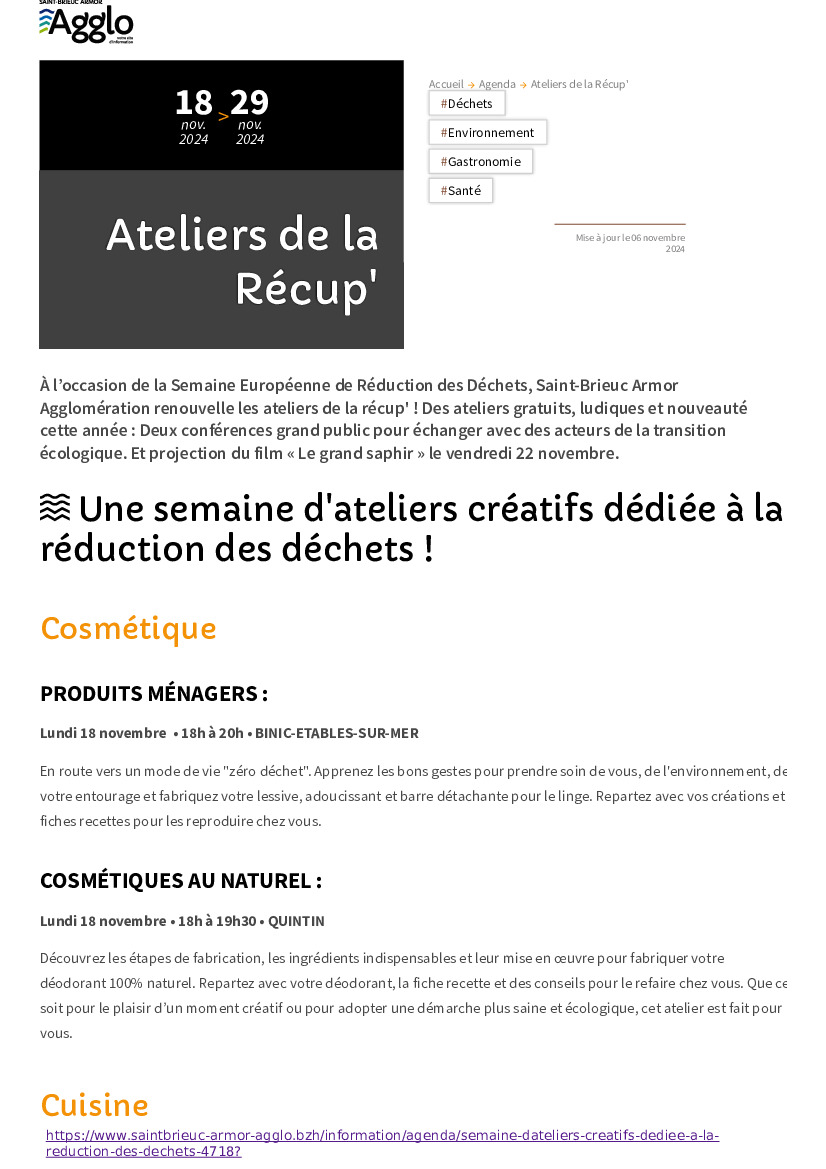 Ateliers de la Récup'