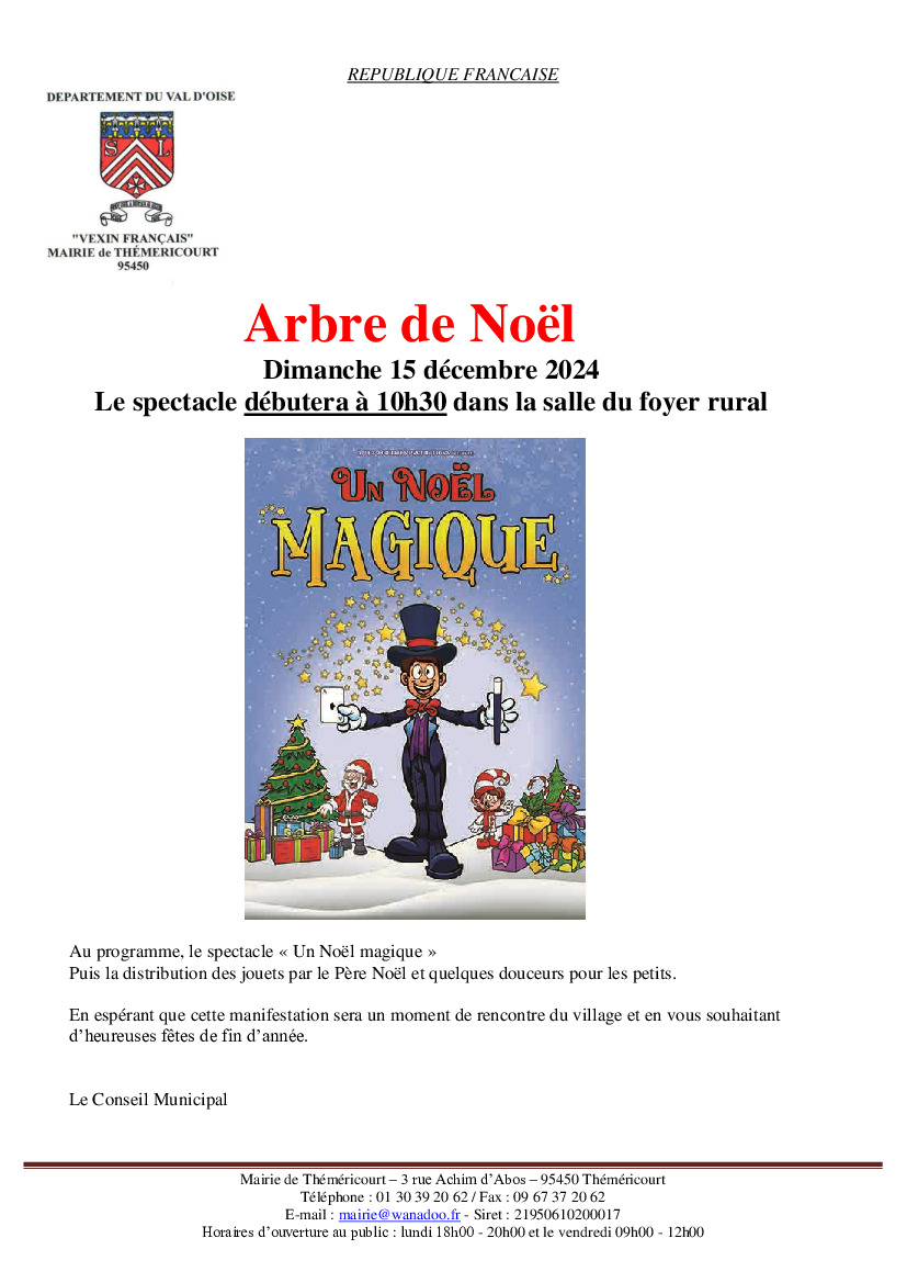 Spectacle de Noël à Théméricourt