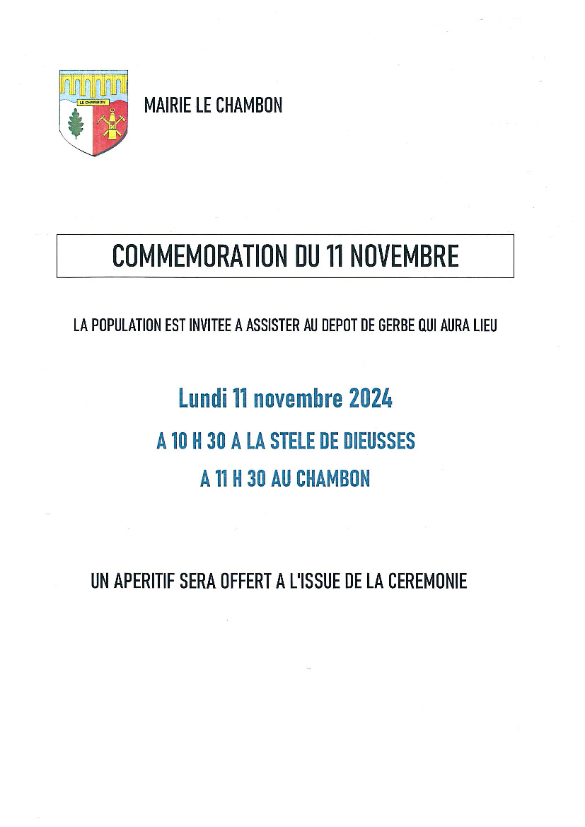 COMMEMORATION DU 11 NOVEMBRE