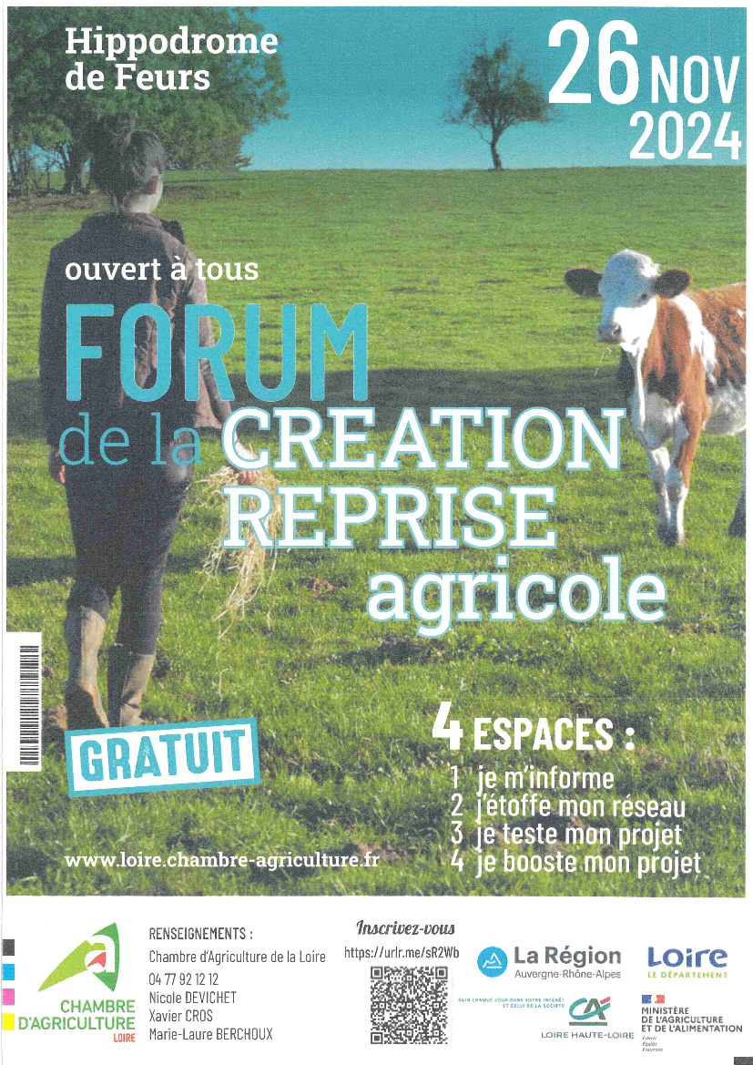 Forum de la création reprise agricole