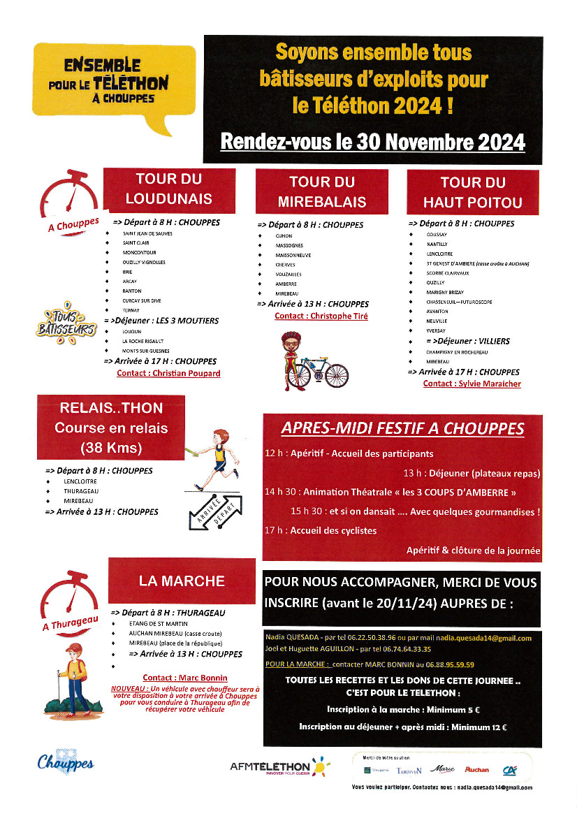 TELETHON 2024  LE SAMEDI 30 NOVEMBRE