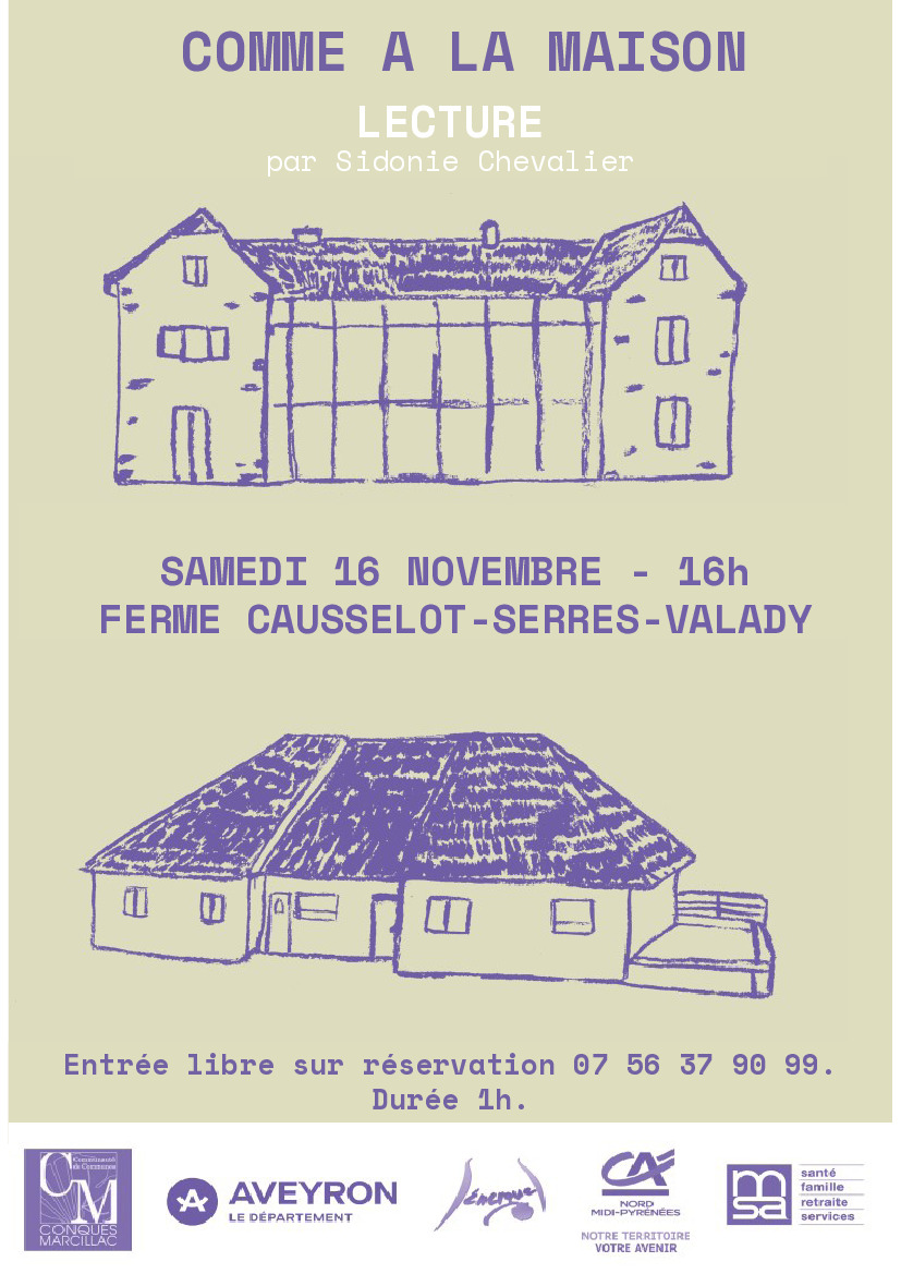 Lecture COMME A LA MAISON - 16 Novembre à VALADY