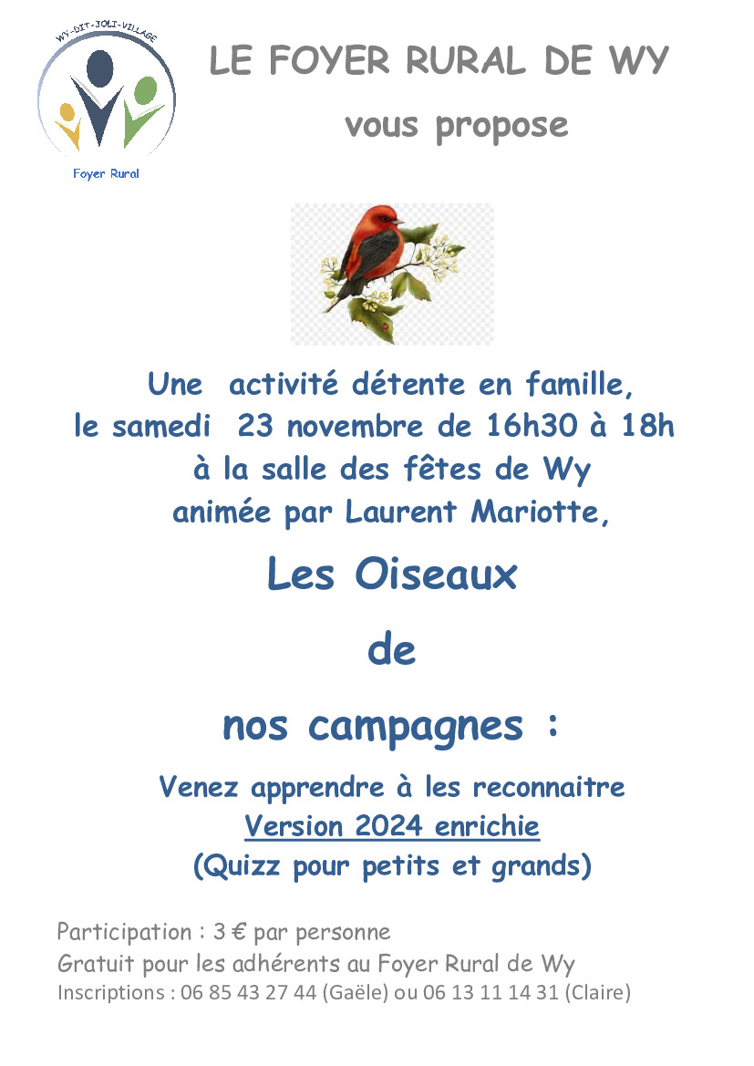 Les oiseaux de nos campagnes