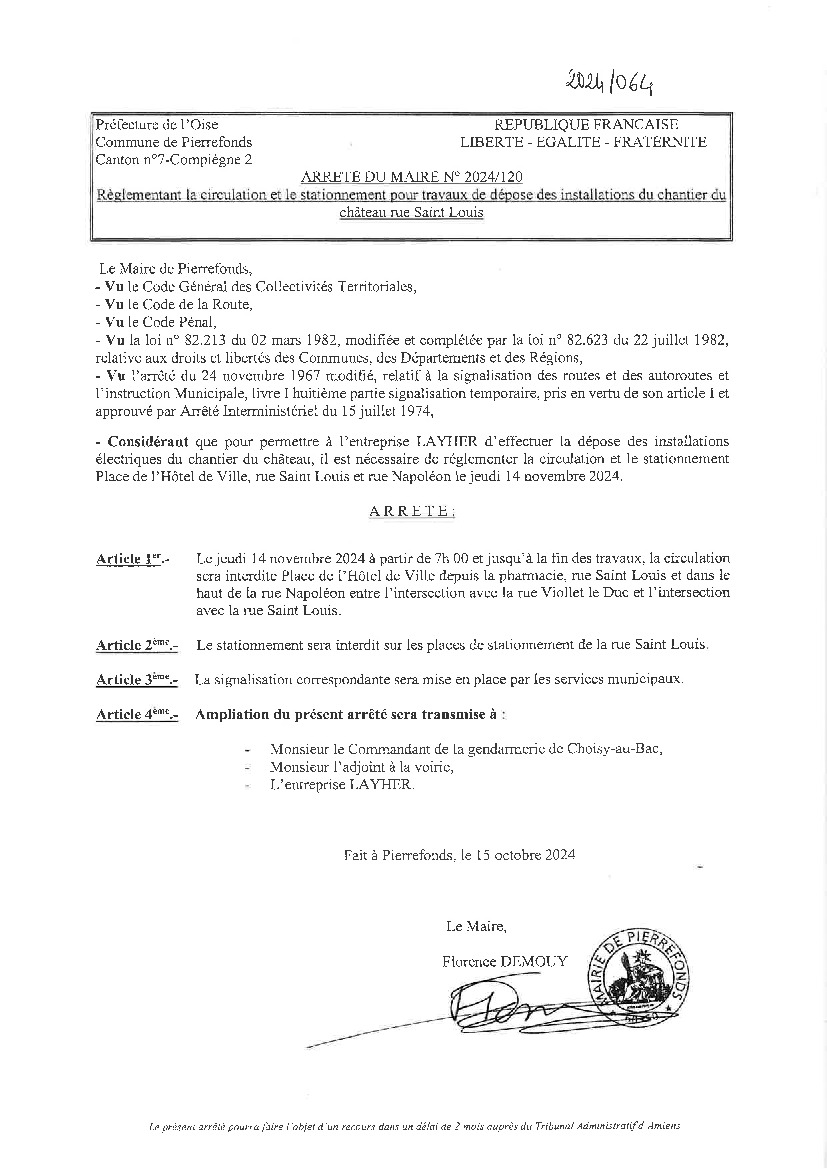 Interdiction de circulation et de stationnement