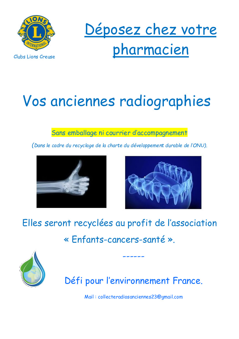 Collecte des anciennes radiographies médicales