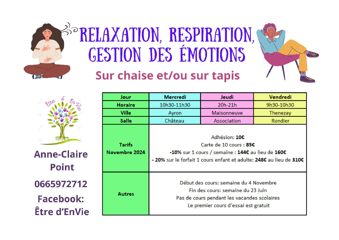 Relaxation, Respiration, Gestion des émotions