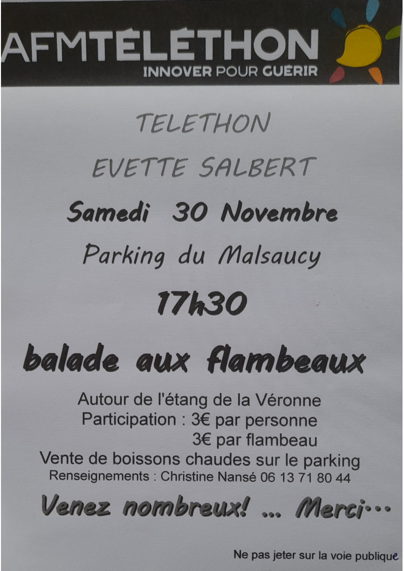 Marche aux Flambeaux du TÉLÉTHON :