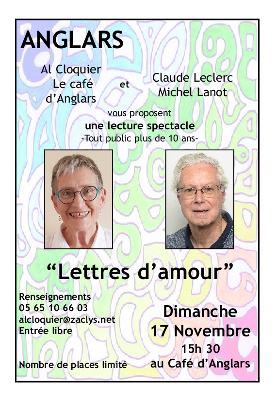 Anglars : Lecture au café ce dimanche