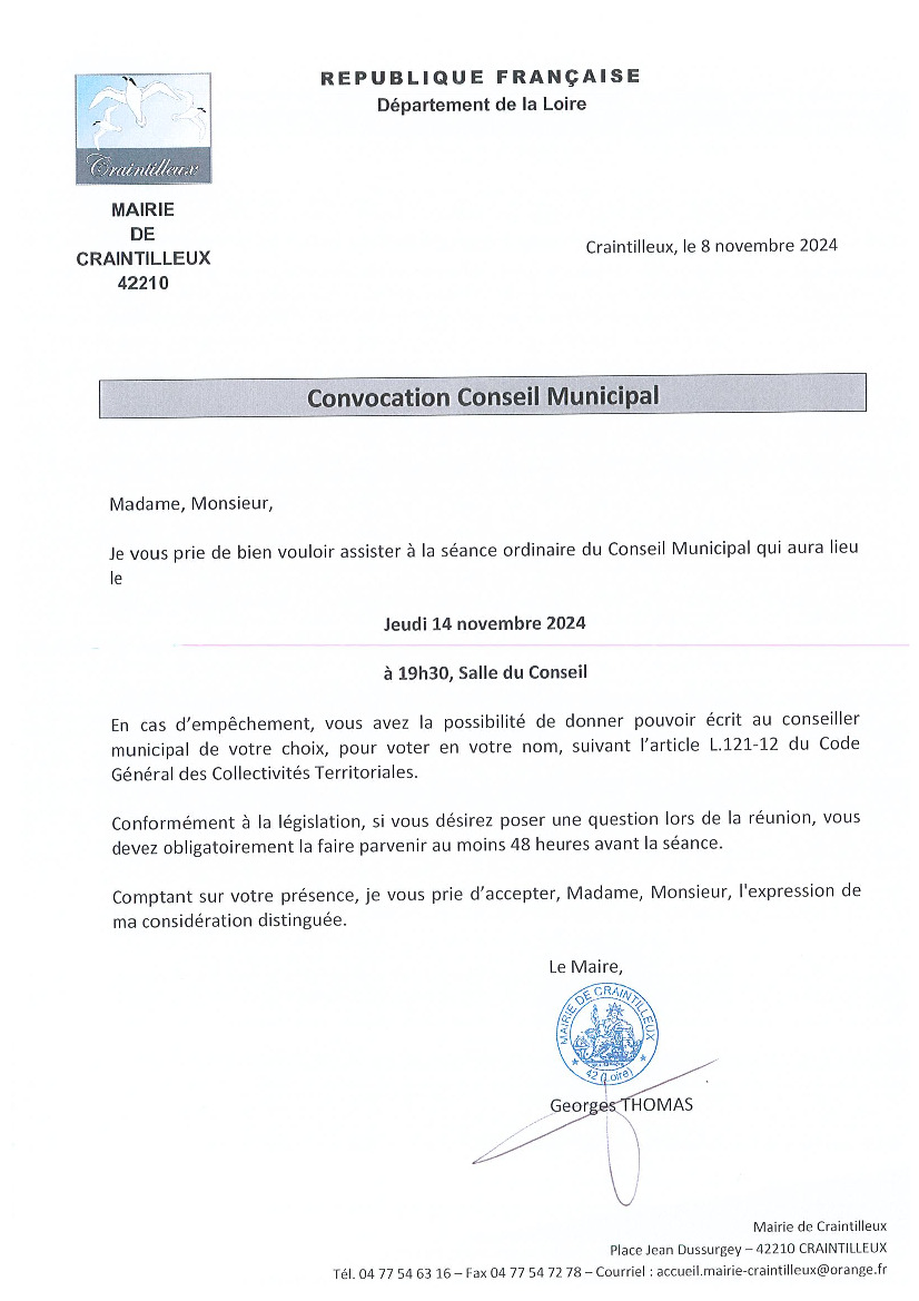 Conseil Municipal