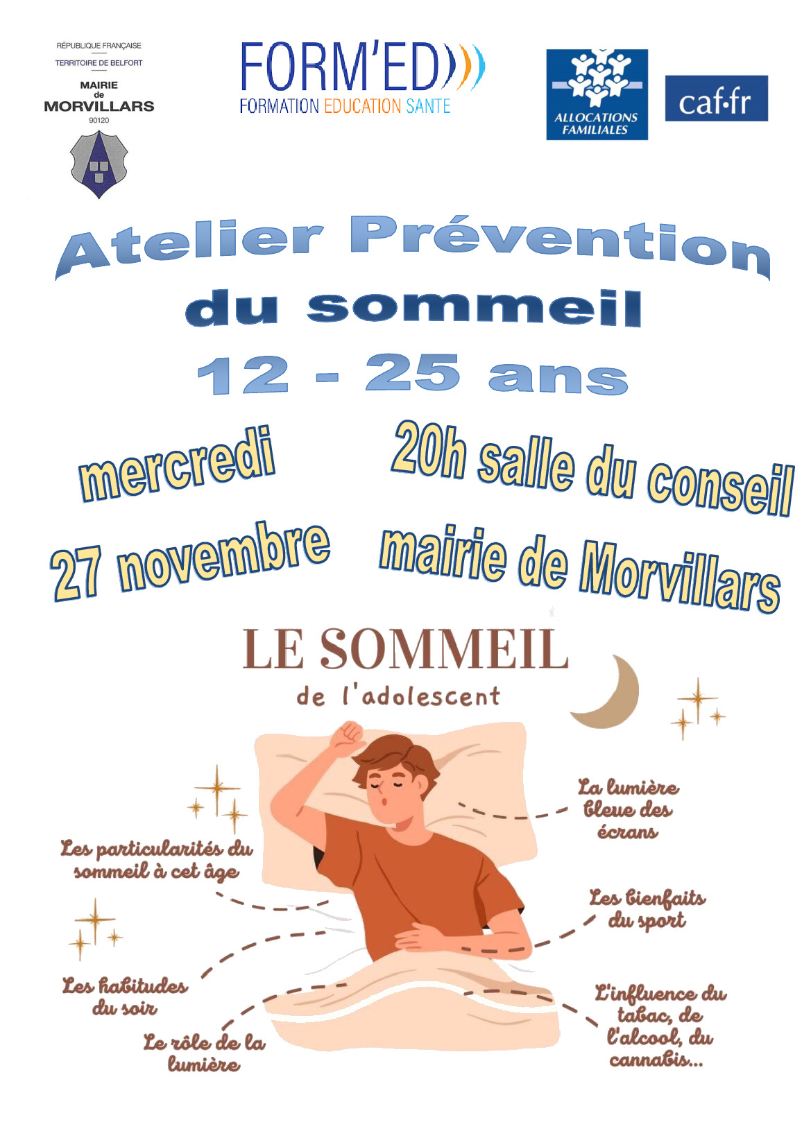 ATELIER PREVENTION DU SOMMEIL DES 12-25 ANS