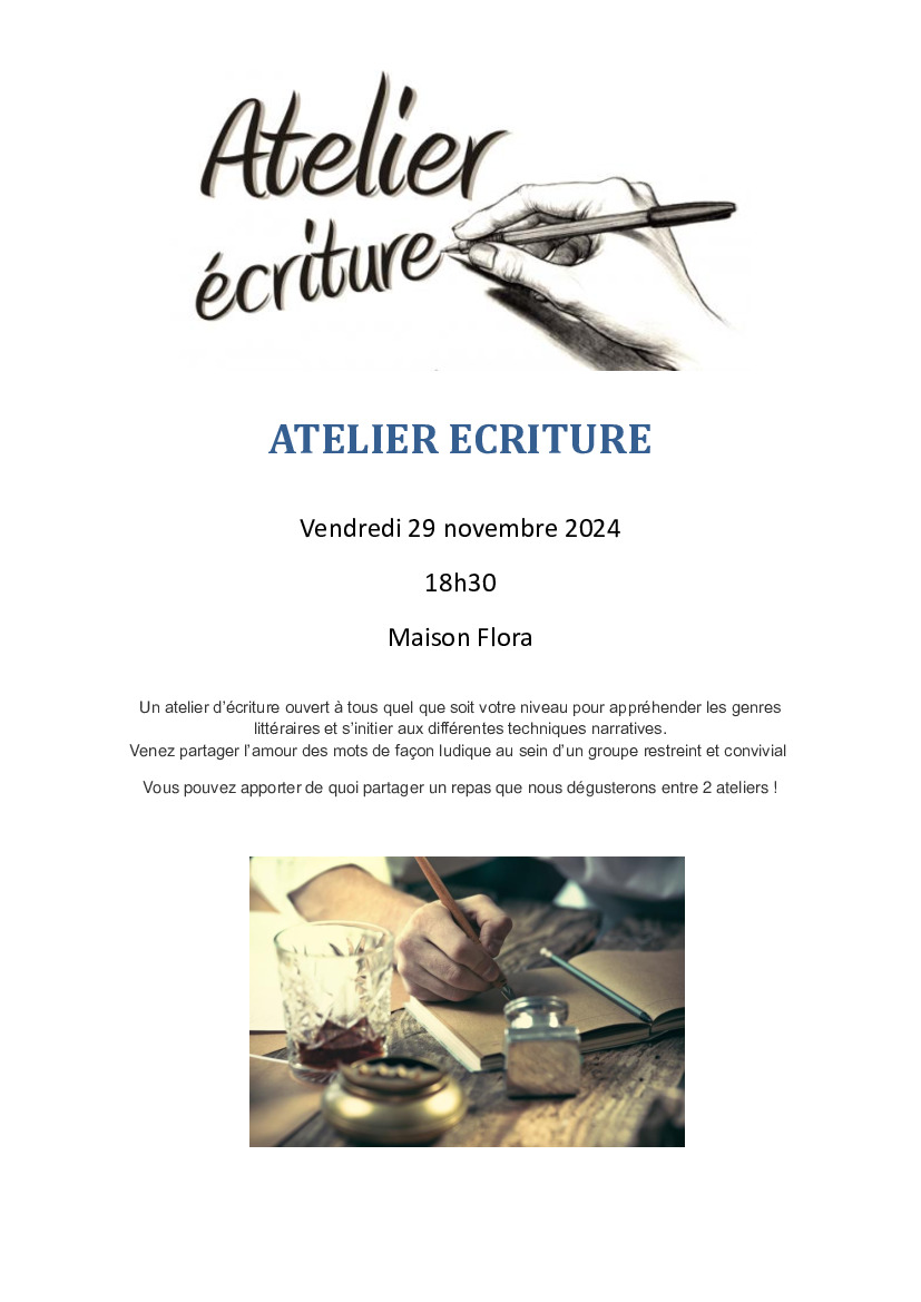 Atelier d'écriture