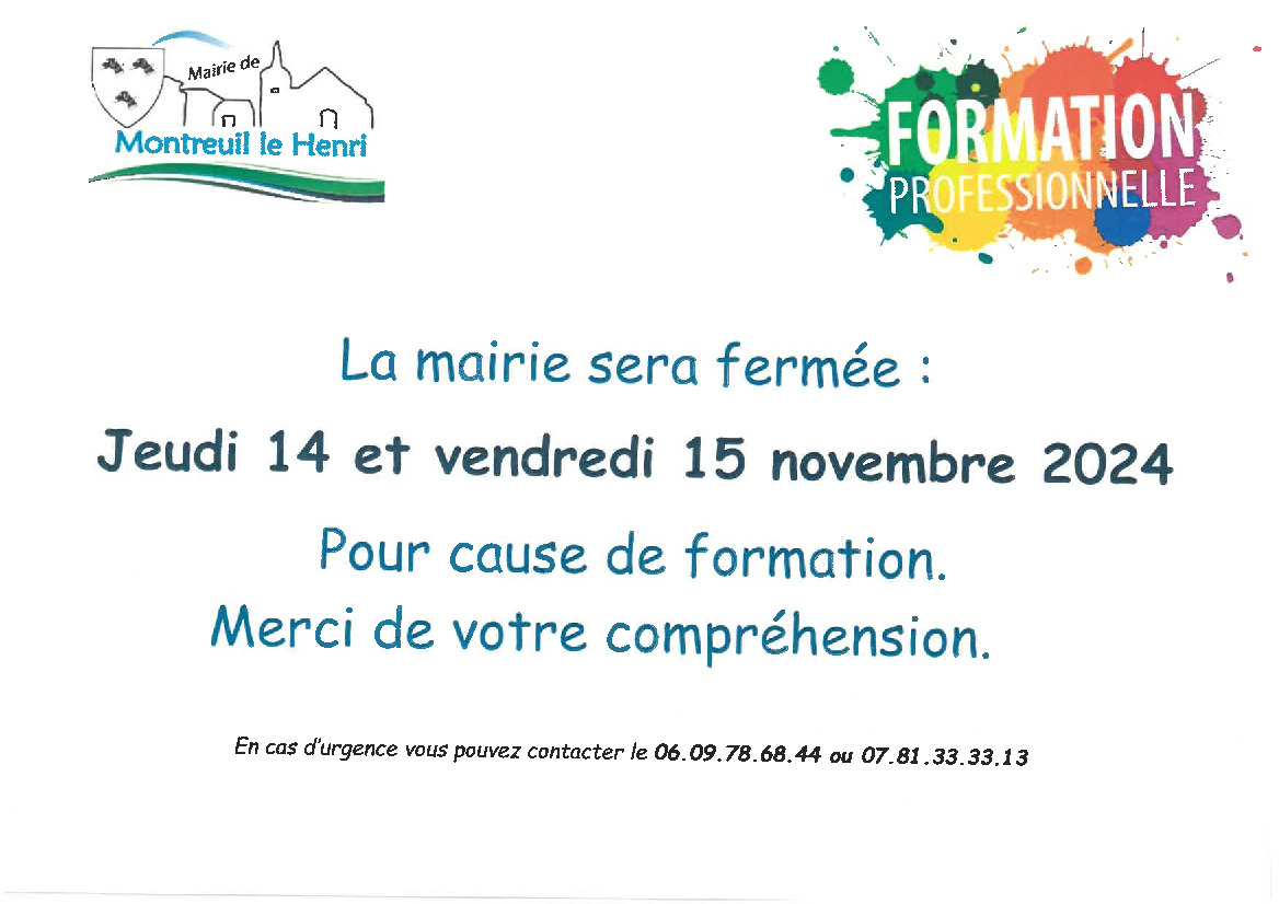 Fermeture de la mairie