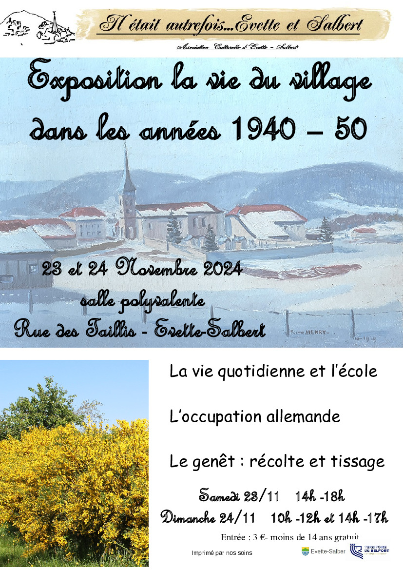 EXPO Il était autrefois Évette et Salbert 23 ET 24 novembre