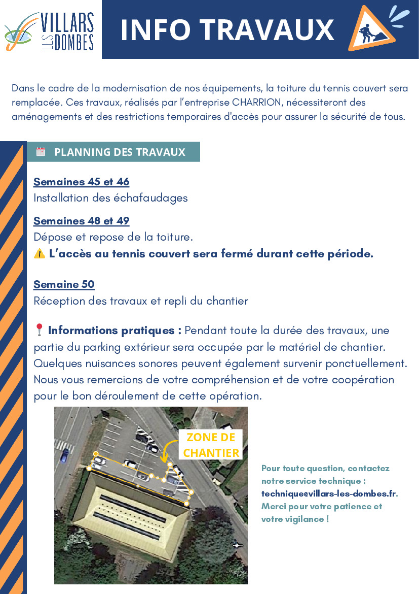 Information travaux domaine public