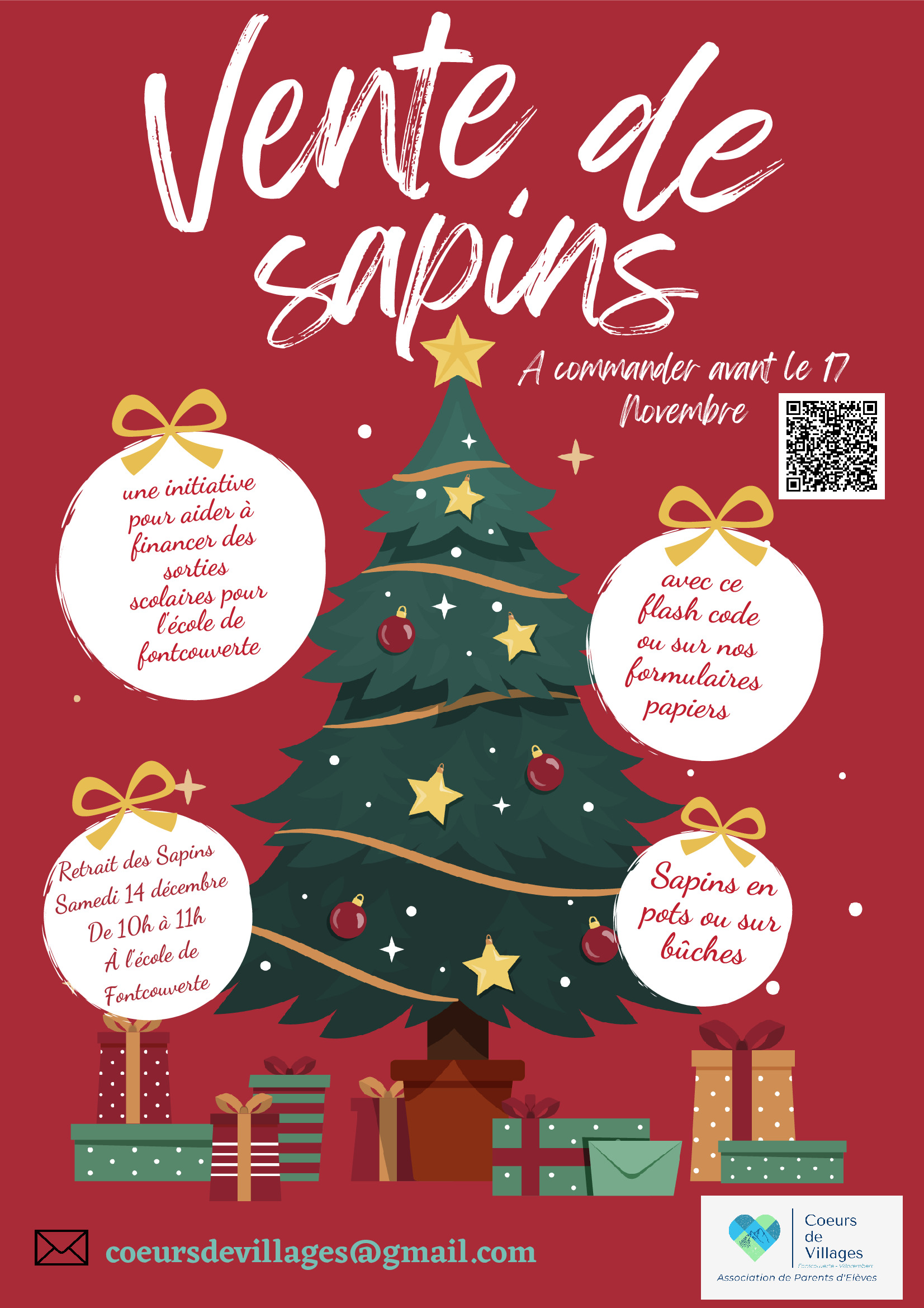 Vente de sapins / Ecole de Fontcouverte