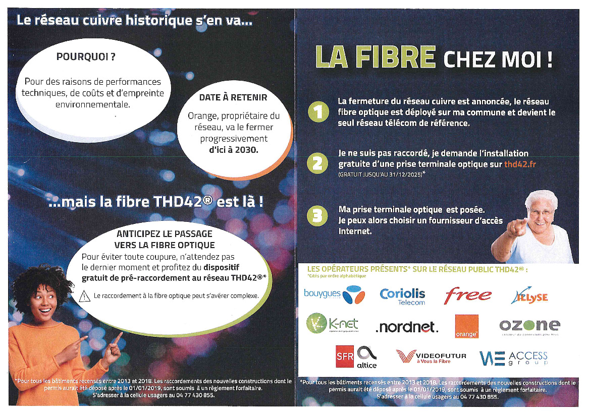 Le réseau cuivre s'en va....la Fibre chez moi