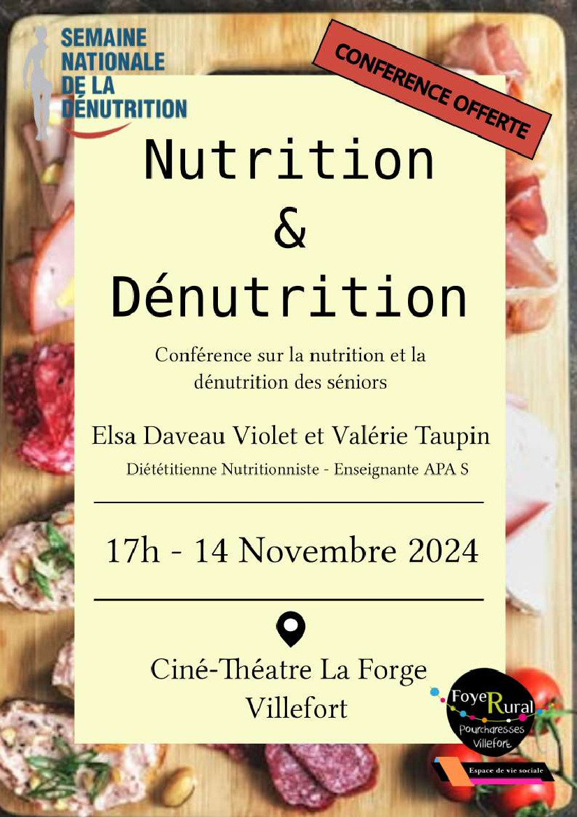 Conférence offerte - semaine Nationale de la Dénutrition