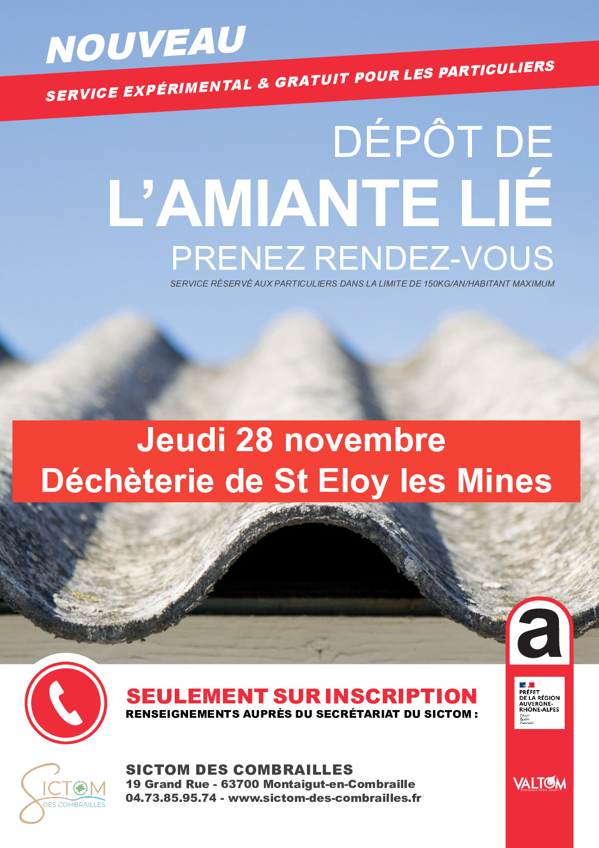 Dépôt d'amiante lié Saint Eloy les Mines