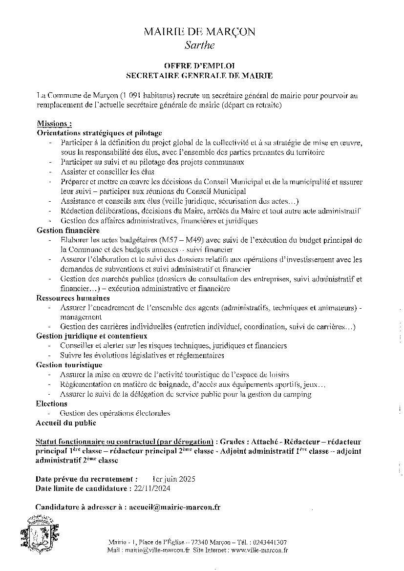 Offre d'emploi