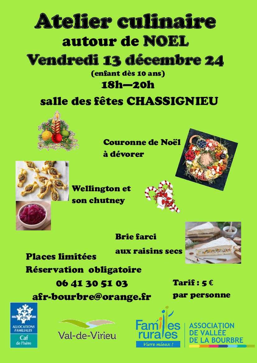 Atelier Culinaire avec Familles Rurales