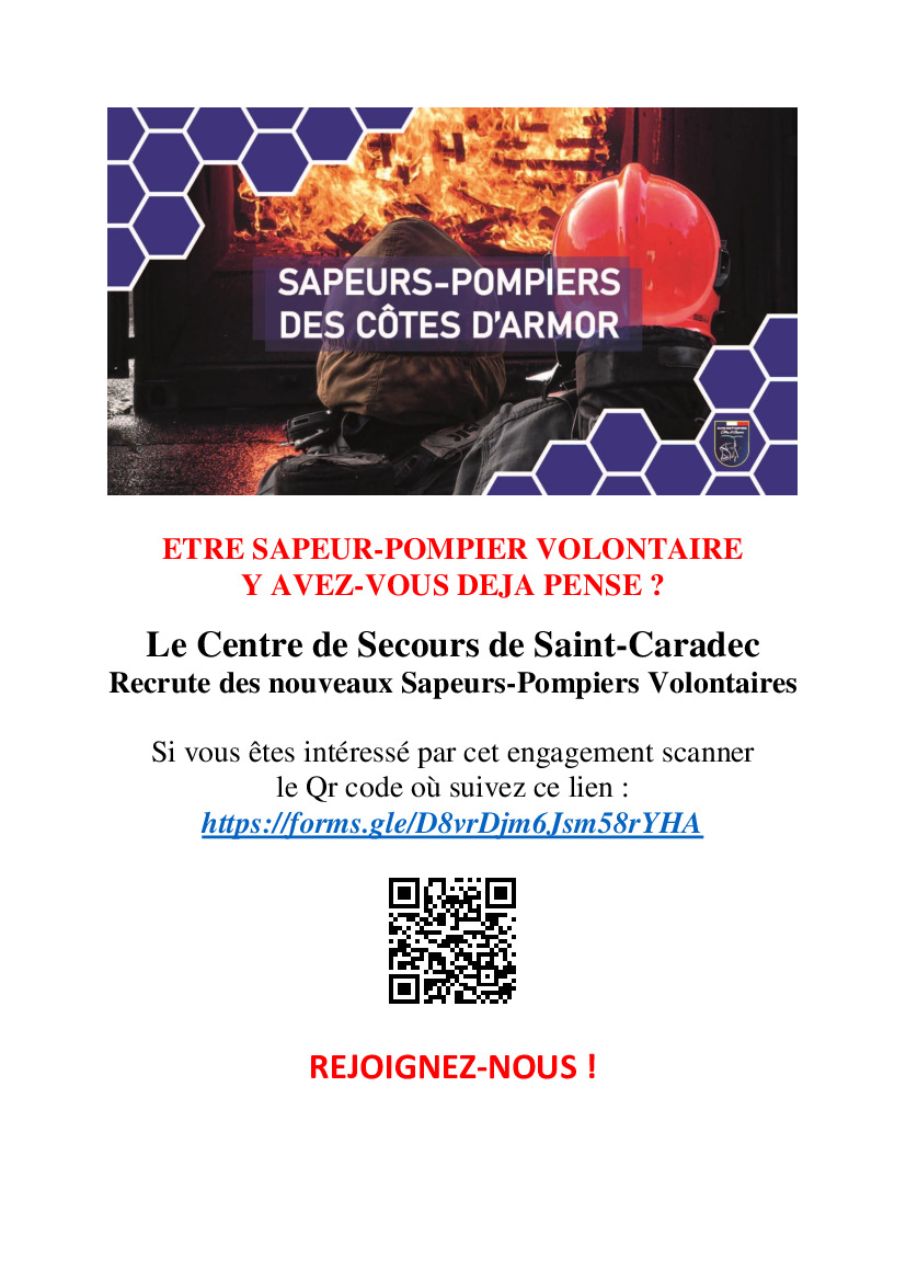 Recrutement sapeurs-pompiers volontaires