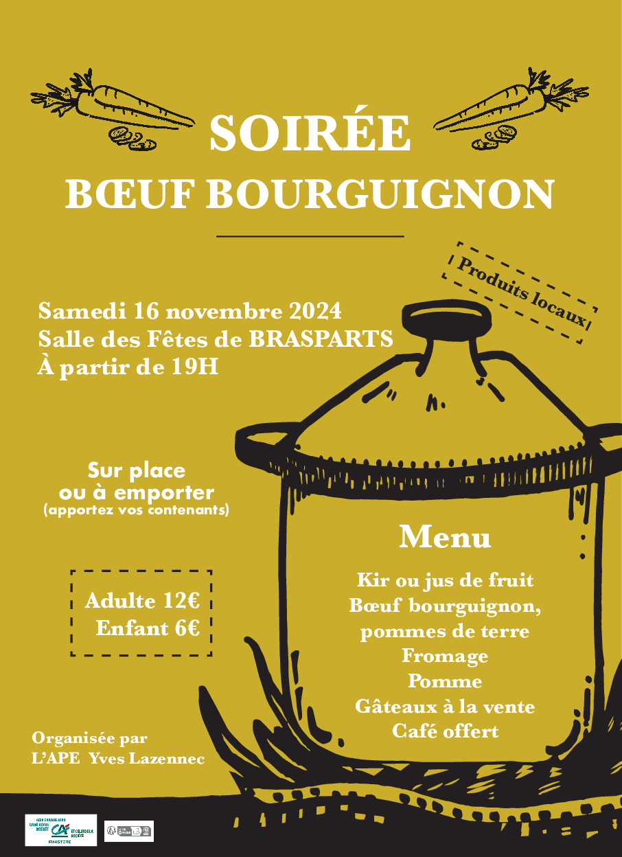 [agenda] Soirée bœuf bourguignon samedi 16 novembre