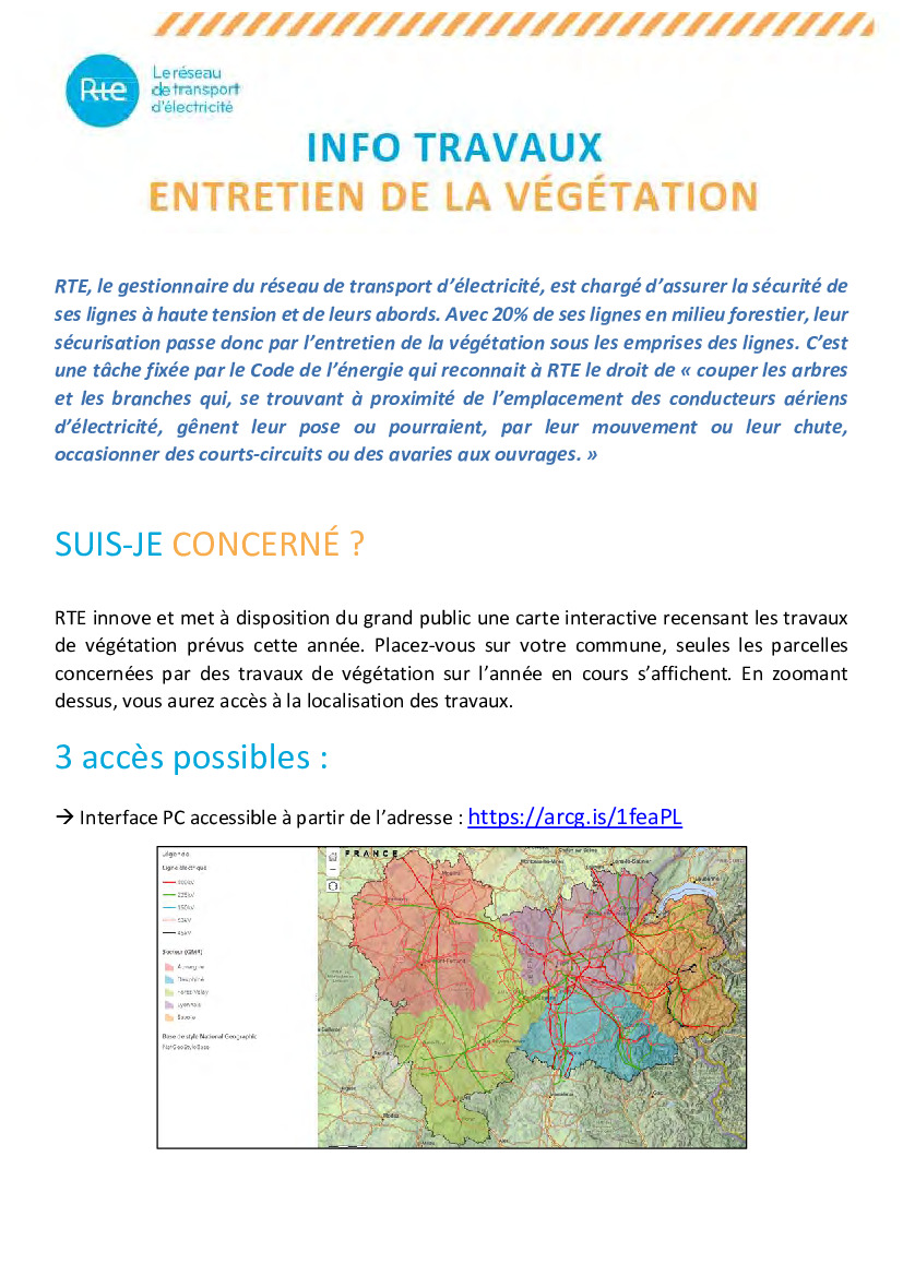 Travaux d’élagage et abattage sur notre commune