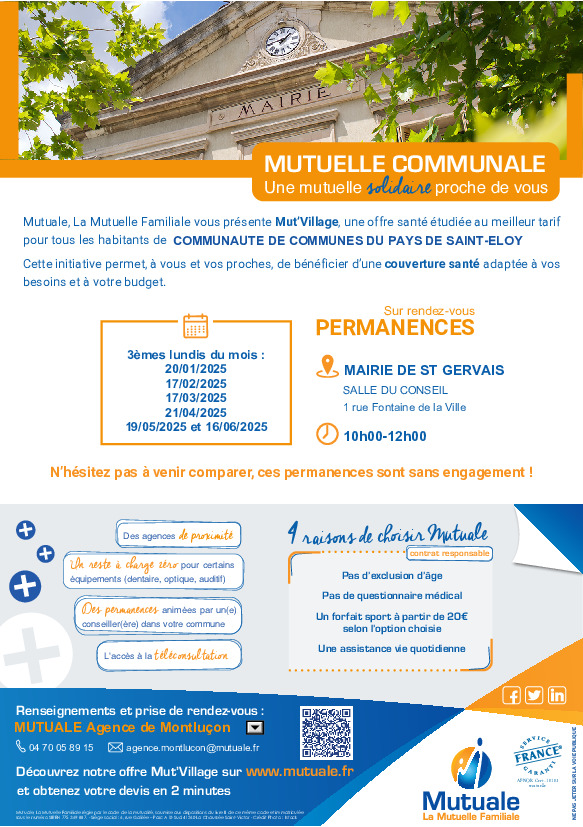 🩺 Permanence Mutuelle Communauté de communes🩺