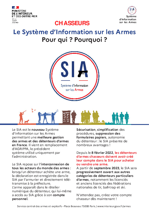 Déploiement du système d'informations sur les armes