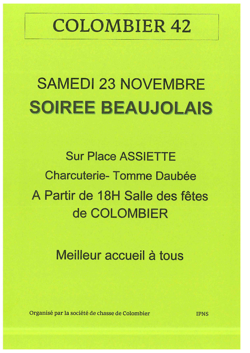 SOIREE BEAUJOLAIS