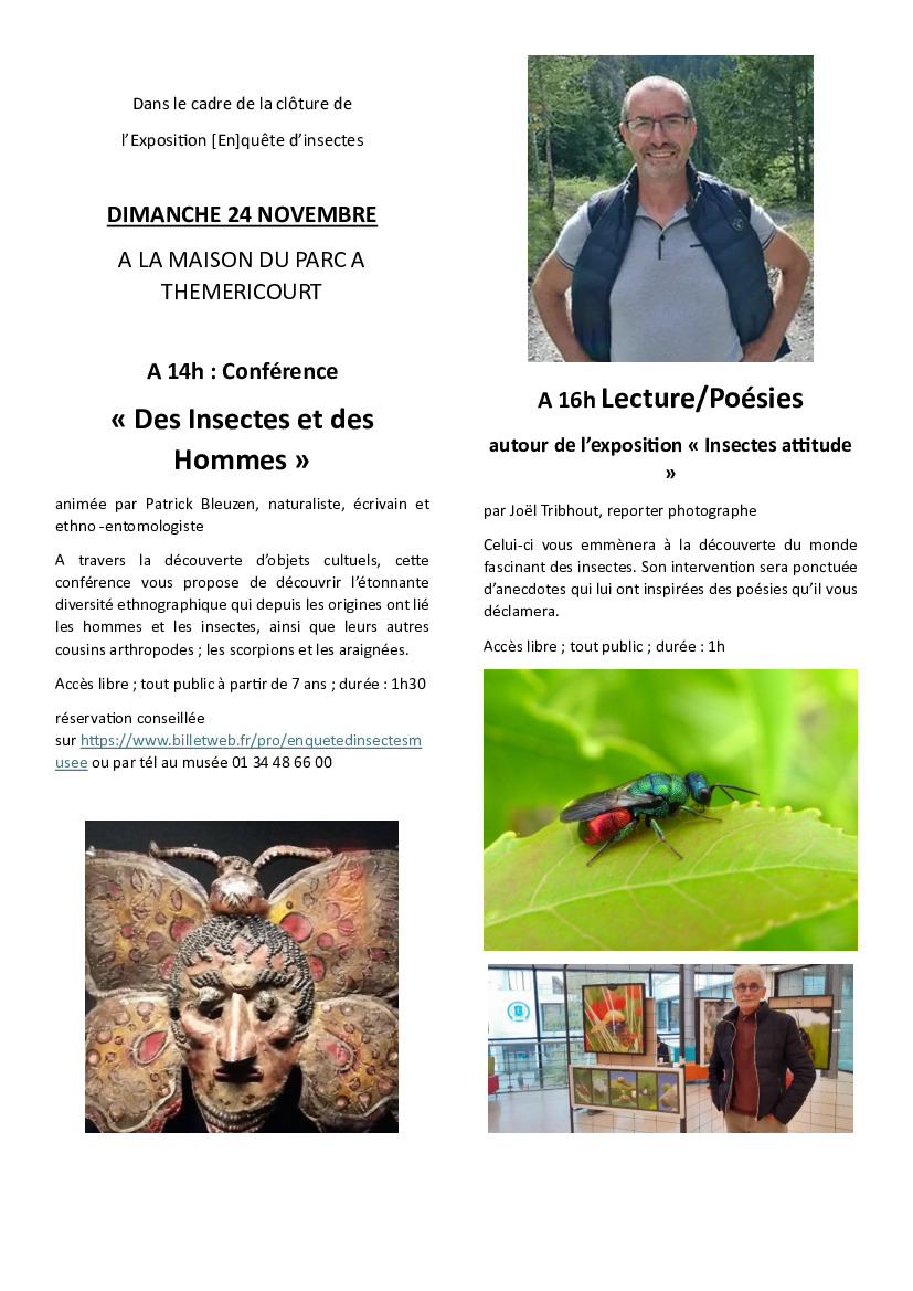 Programme de clôture de l'Exposition [En]quête d’insectes