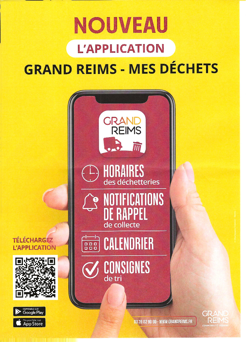 NOUVEAU application Grand Reims - mes déchets