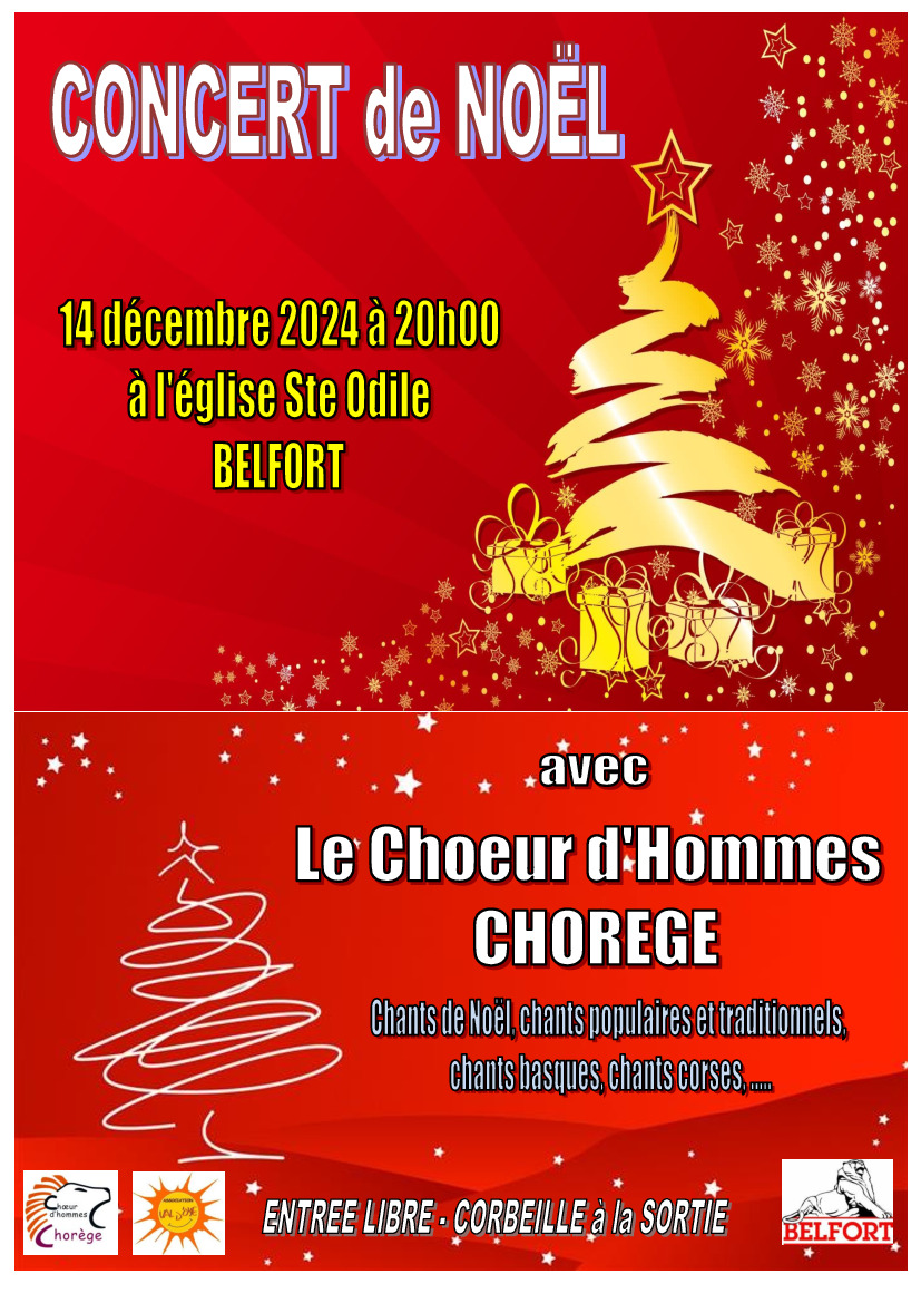 Concert de Noël du Choeur d'Hommes CHOREGE