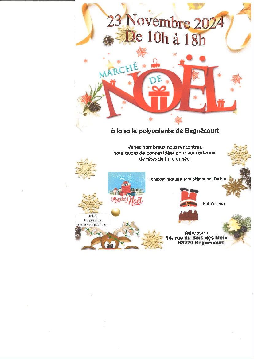 Begnécourt - marché de noël le 23/11