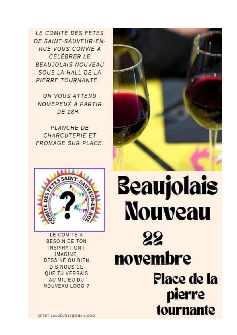 BEAUJOLAIS NOUVEAU organisé par la Comité des Fêtes