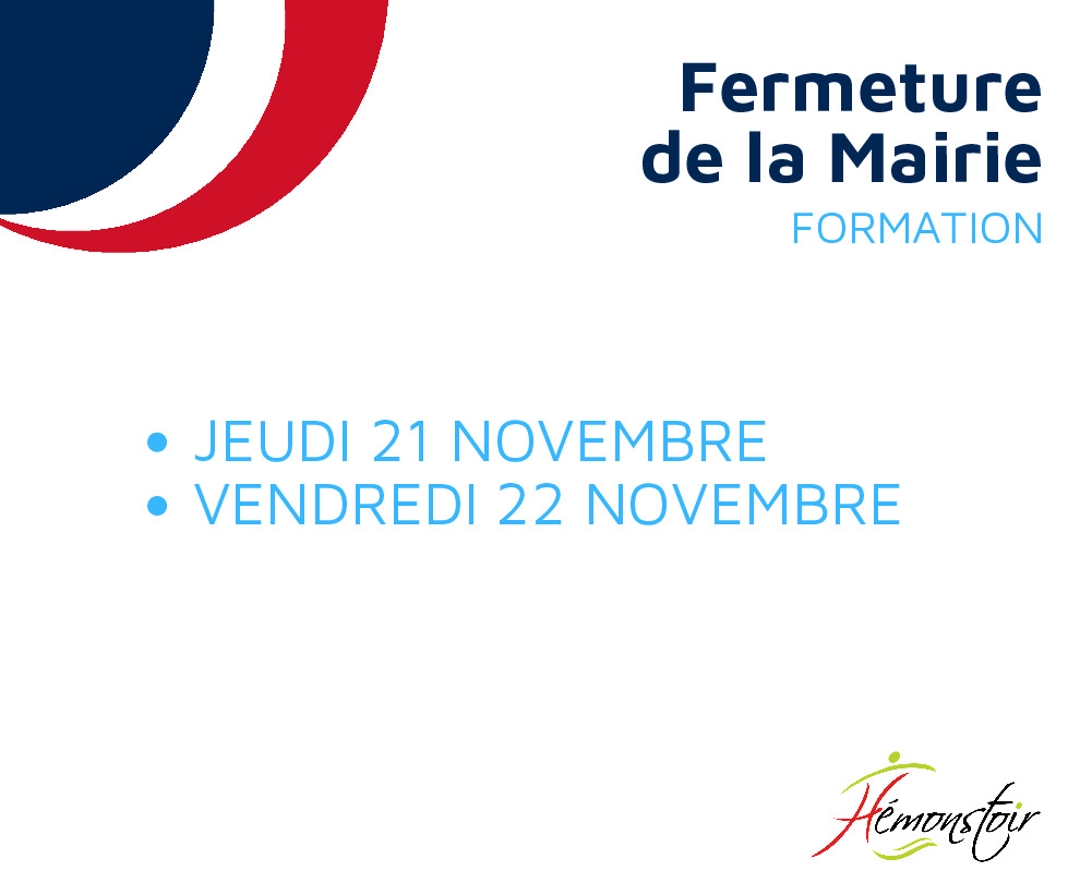 🔵 Fermeture de la Mairie