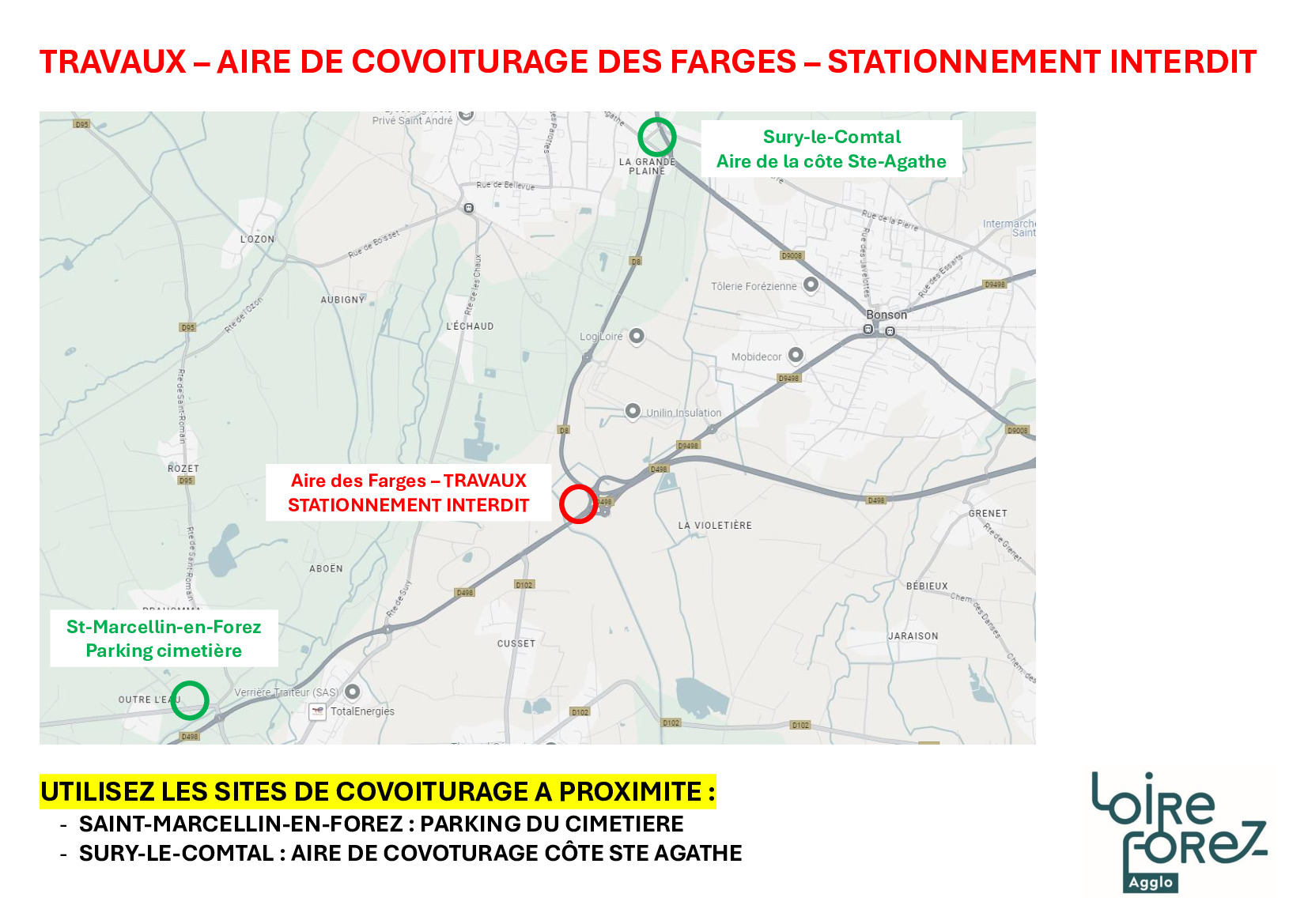 🚧 INFO TRAVAUX DE LA FUTURE AIRE DE COVOITURAGE DES FARGES