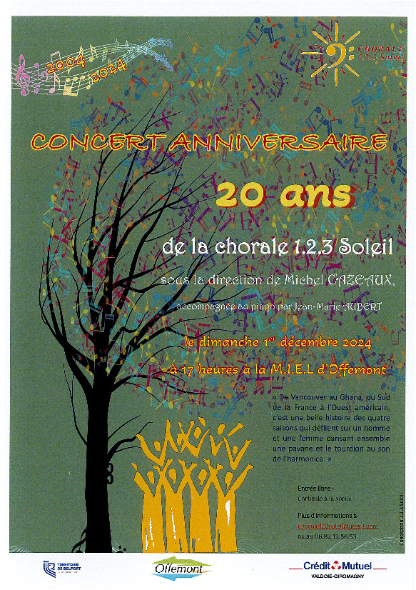 La chorale 1,2,3 soleil fête ses 20 ans ! 🎉