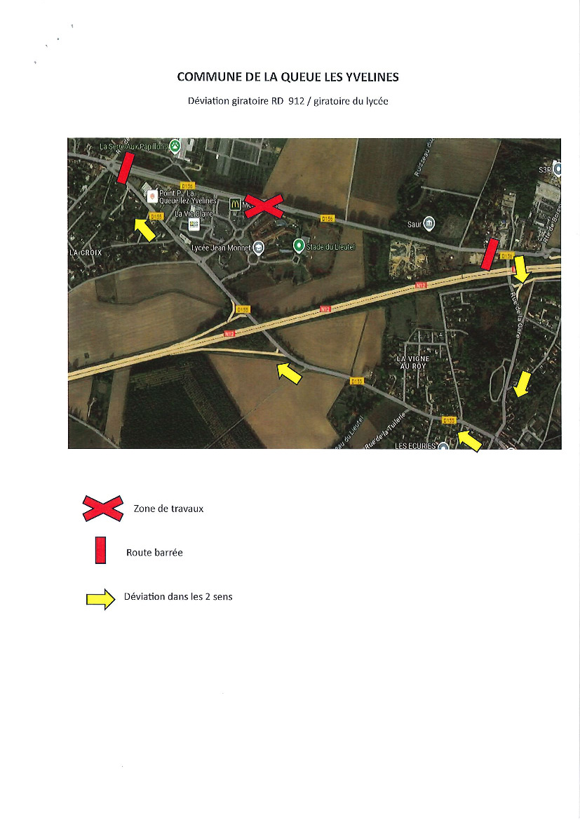 Avenue des Platanes - Travaux de voirie du 20/11 au 22/11