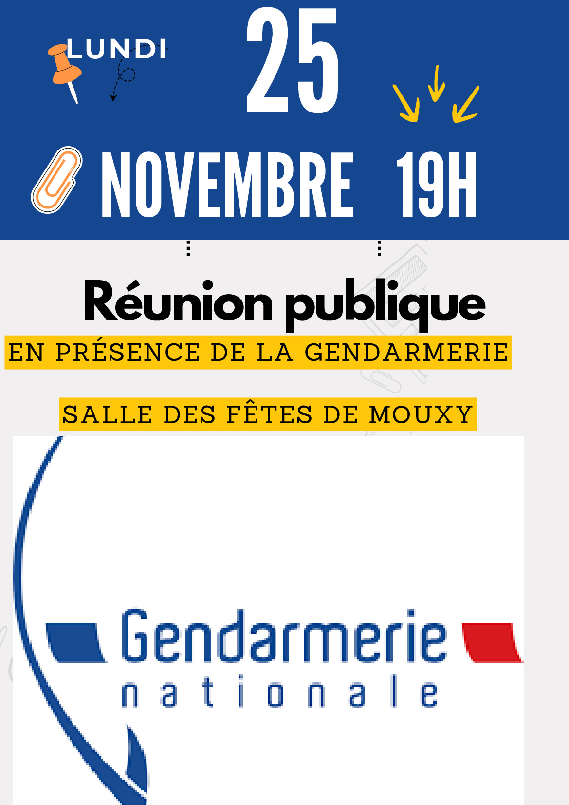 Réunion publique avec la gendarmerie