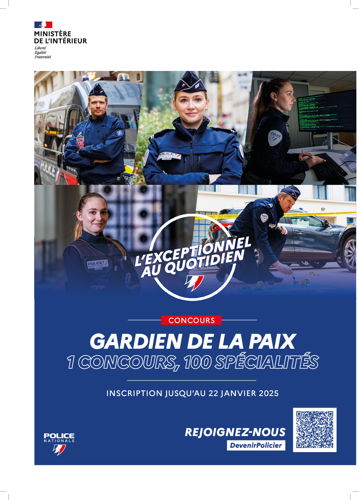 CONCOURS POLICE NATIONALE GARDIEN DE LA PAIX et POLICIER ADJ