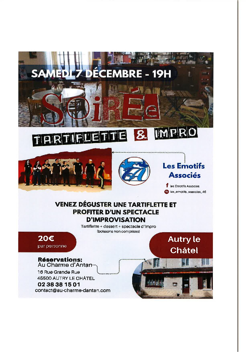 SOIREE TARTIFLETTE ET IMPRO